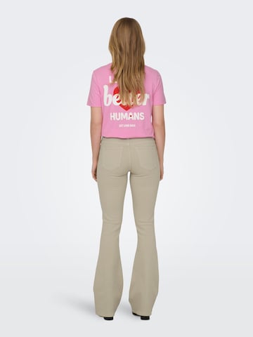 Flared Jeans 'CHERYL' di ONLY in beige