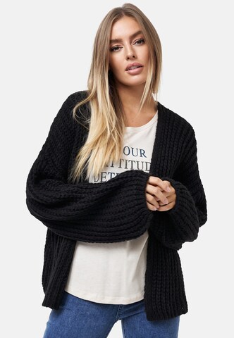 Decay Knit Cardigan in Black: front