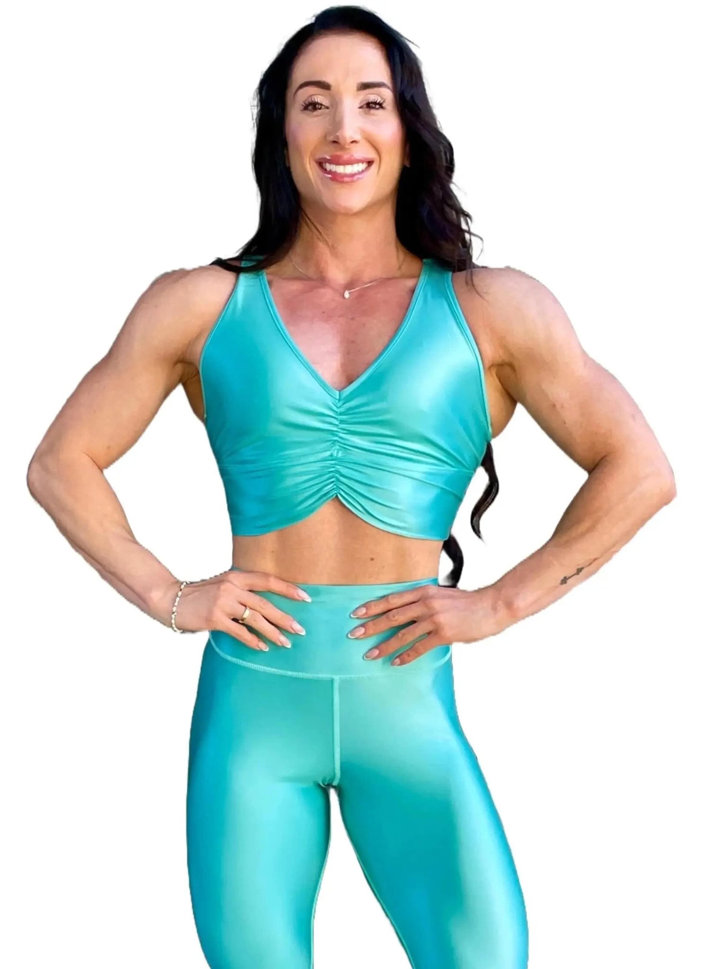 LUXFEELSportski top 'Top Adela Pearl Shine' - plava boja: prednji dio