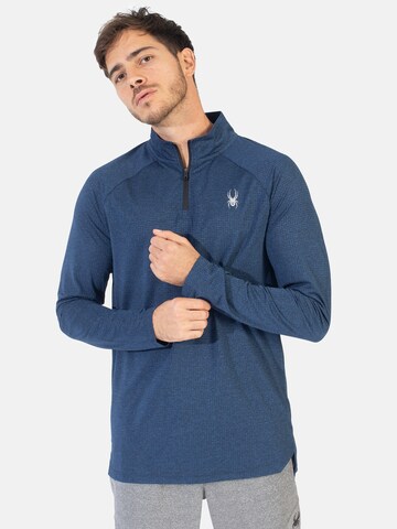 Spyder Sportsweatshirt in Blauw: voorkant