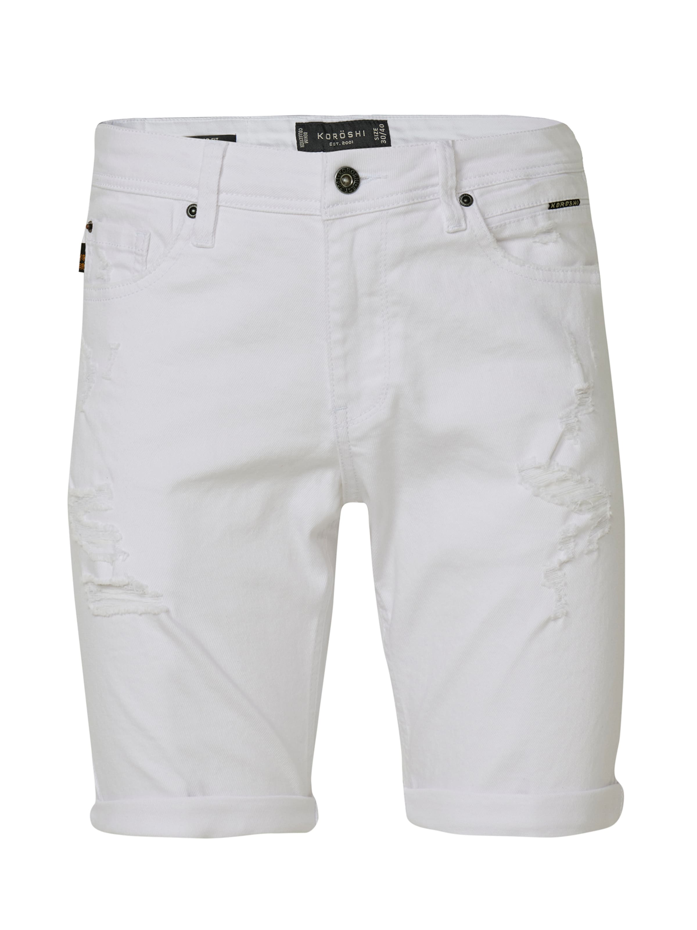 KOROSHI - regular Vaquero en blanco: frente