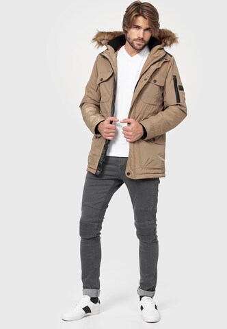 INDICODE JEANS Winterparka ' Carpelan ' in Braun