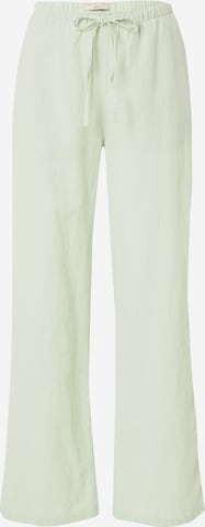 Gina Tricot Wide leg Broek 'Dina' in Groen: voorkant