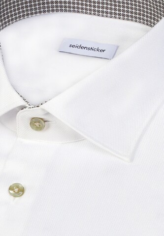 SEIDENSTICKER Slim Fit Businesshemd 'Schwarze Rose' in Weiß