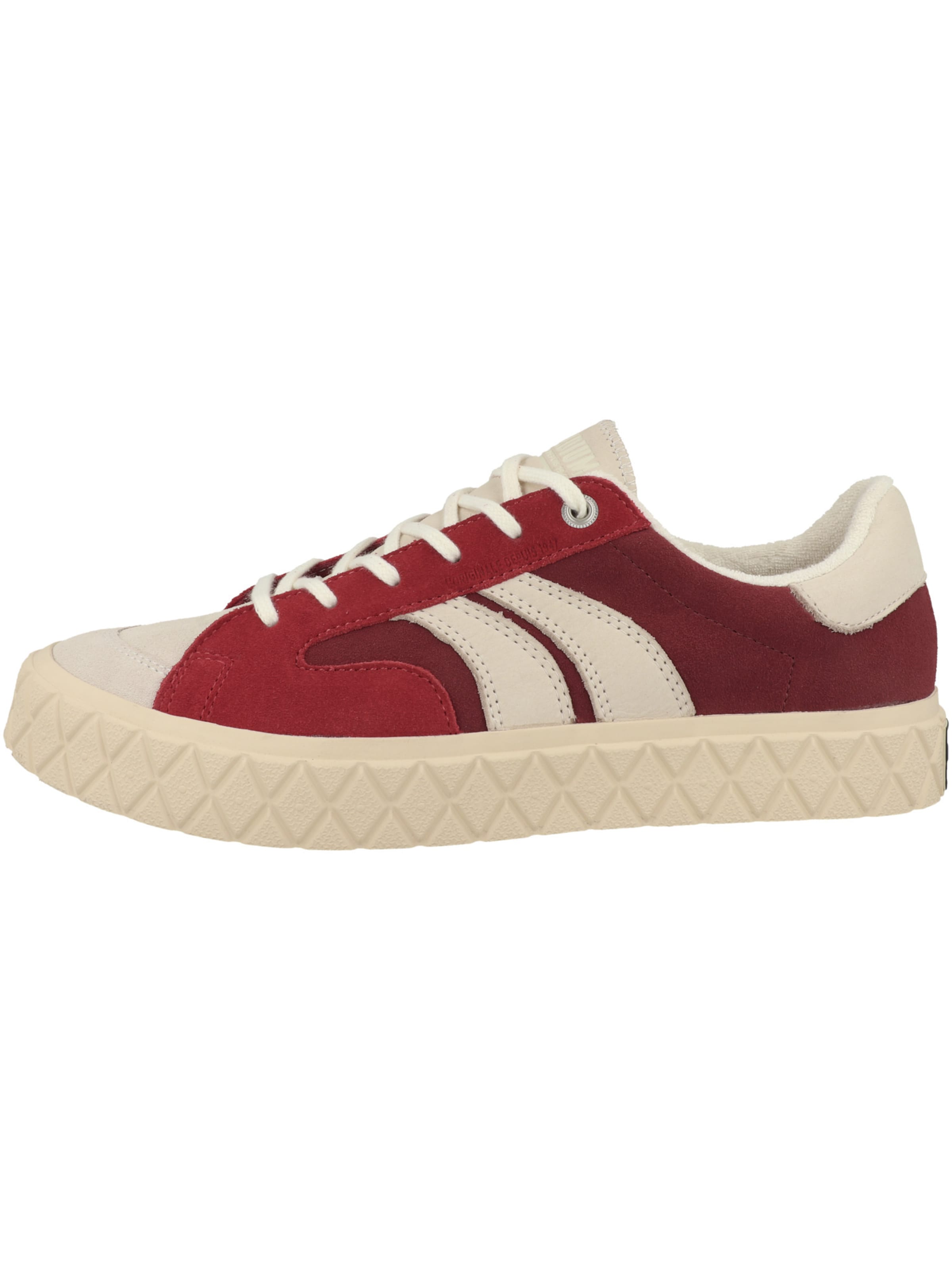 Palladium Platform trainers in Red: front