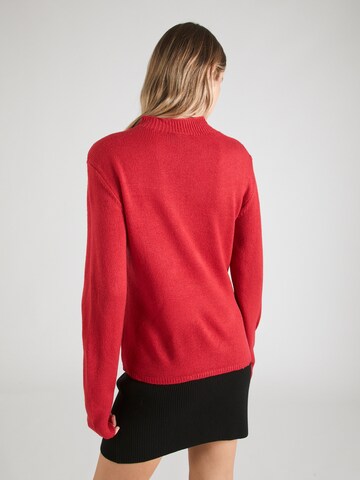 PIECES Sweter 'Fira' w kolorze czerwony
