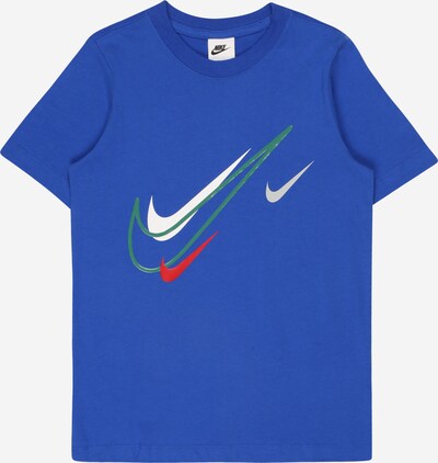 Nike Sportswear T-Shirt in royalblau / grün / rot / weiß, Produktansicht