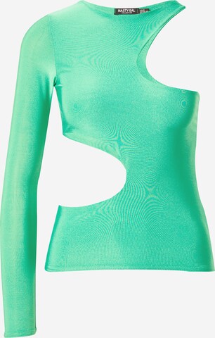 Nasty Gal Shirt in Groen: voorkant