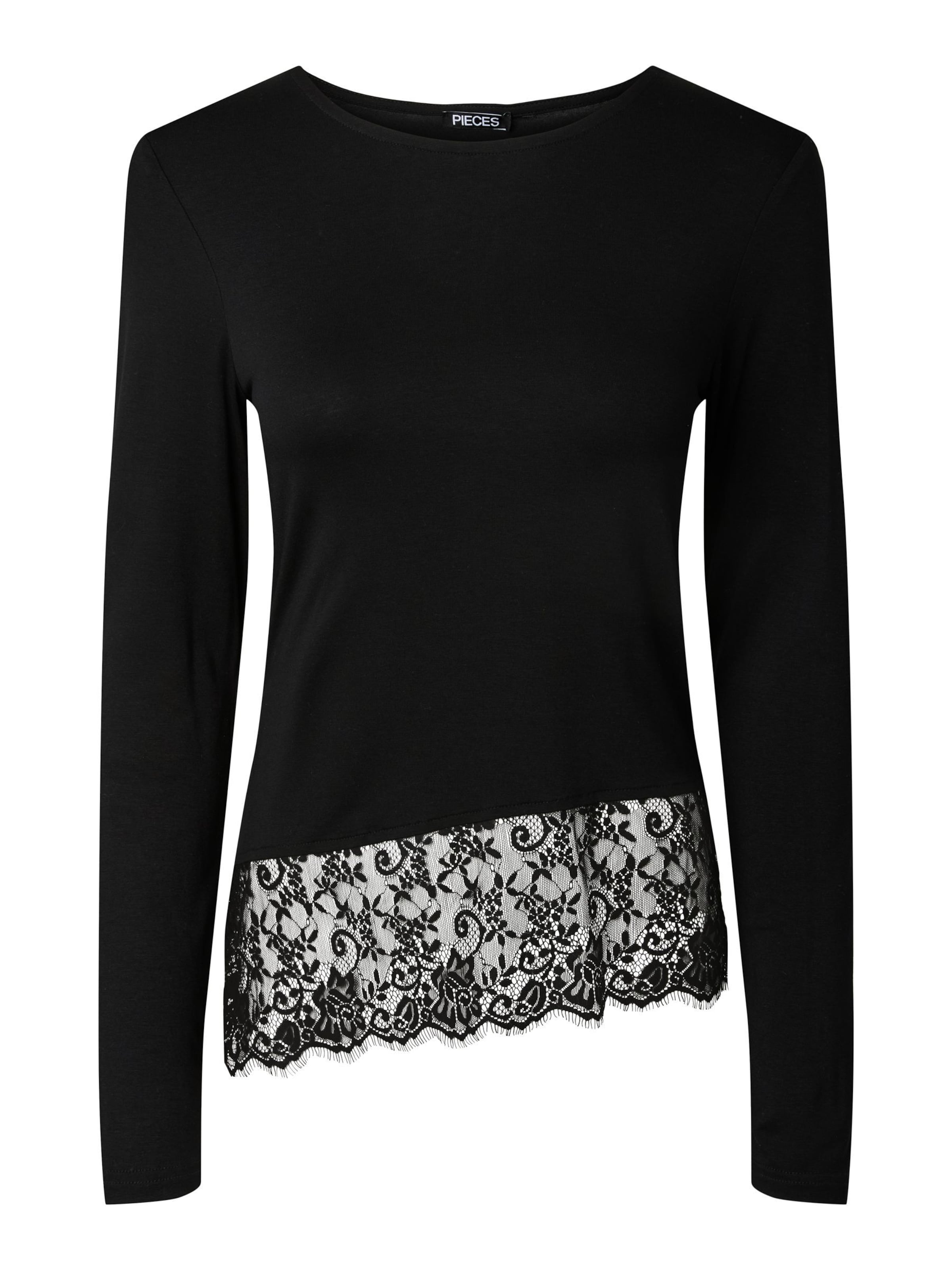 PIECES Shirt 'PCSpica' in Black: front