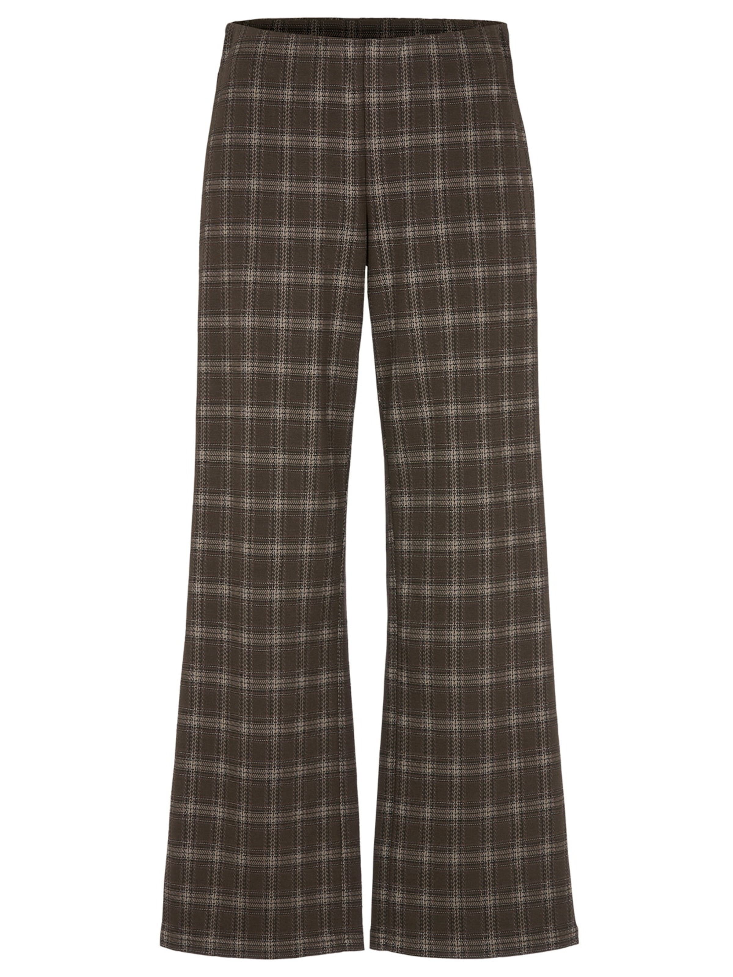 Cellbes of Sweden Wide leg Broek in Bruin: voorkant