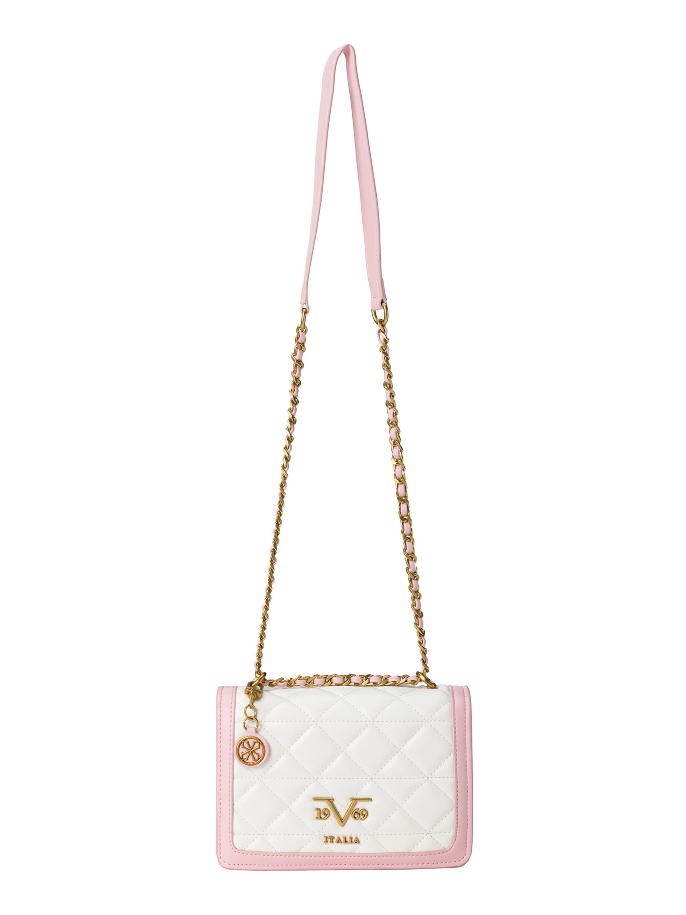 Geantă de umăr 'Gaby' de la 19V69 ITALIA pe alb: față