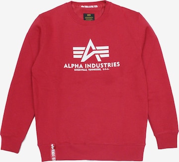 ALPHA INDUSTRIES Sweatshirt 'Basic Logo' in Red: front