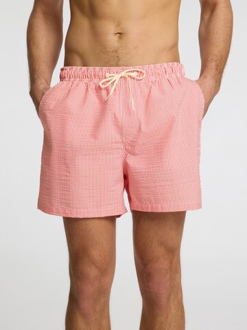 Shorts de bain SELECTED HOMME en rouge : devant