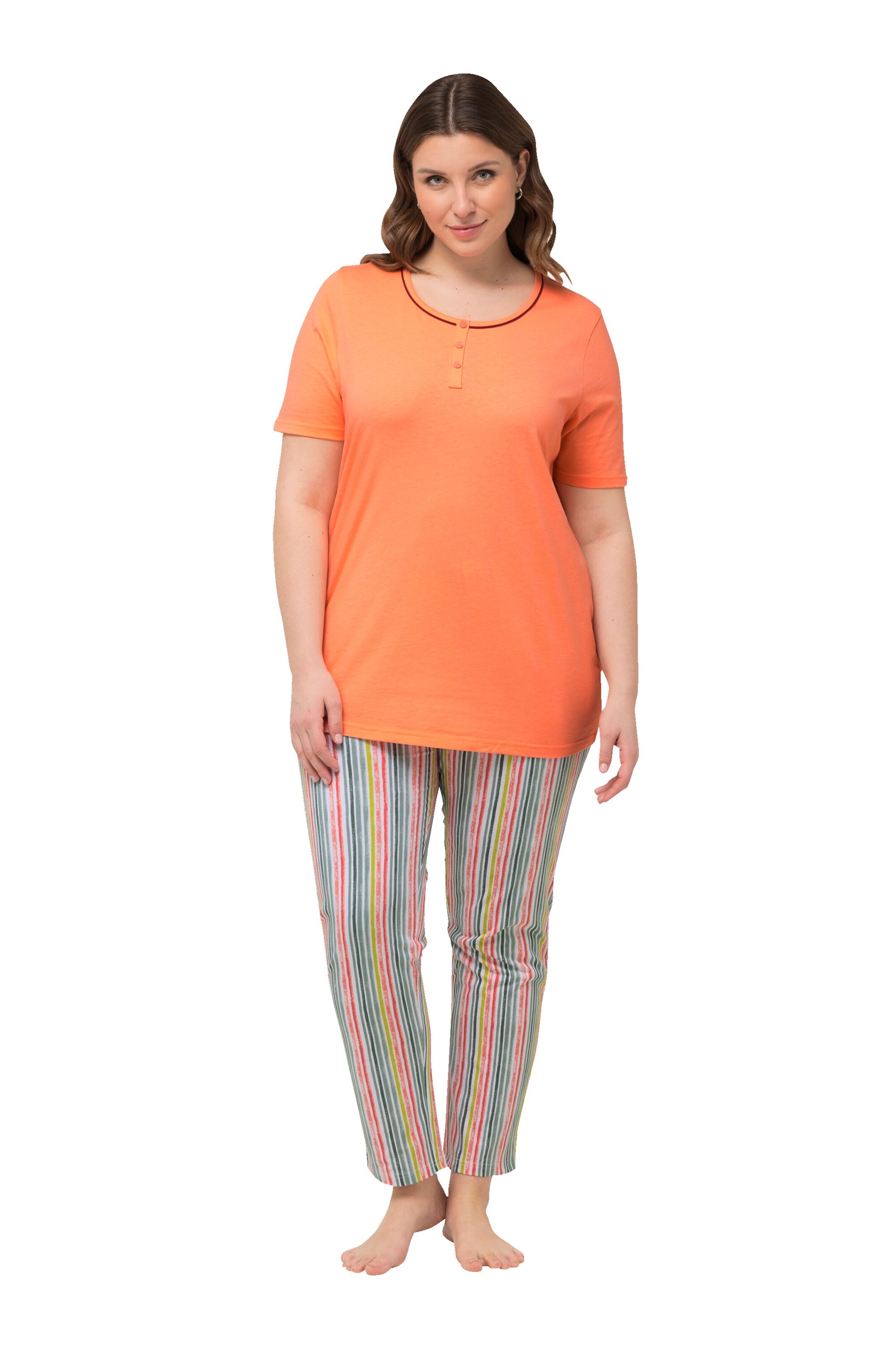 Ulla Popken Pajama in Orange: front