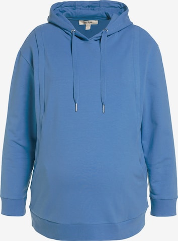 Sweat-shirt Ulla Popken en bleu : devant