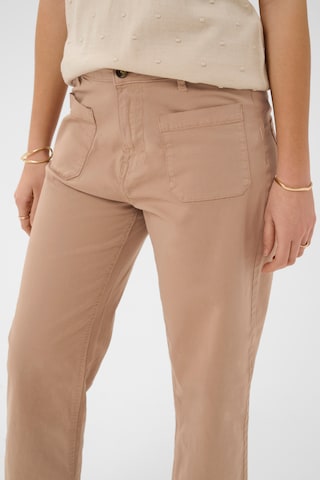Cream Regular Pants 'CRBerta' in Beige