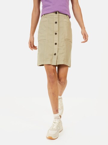 CAMEL ACTIVE Rock aus einem Leinenmix in Beige: Vorderseite