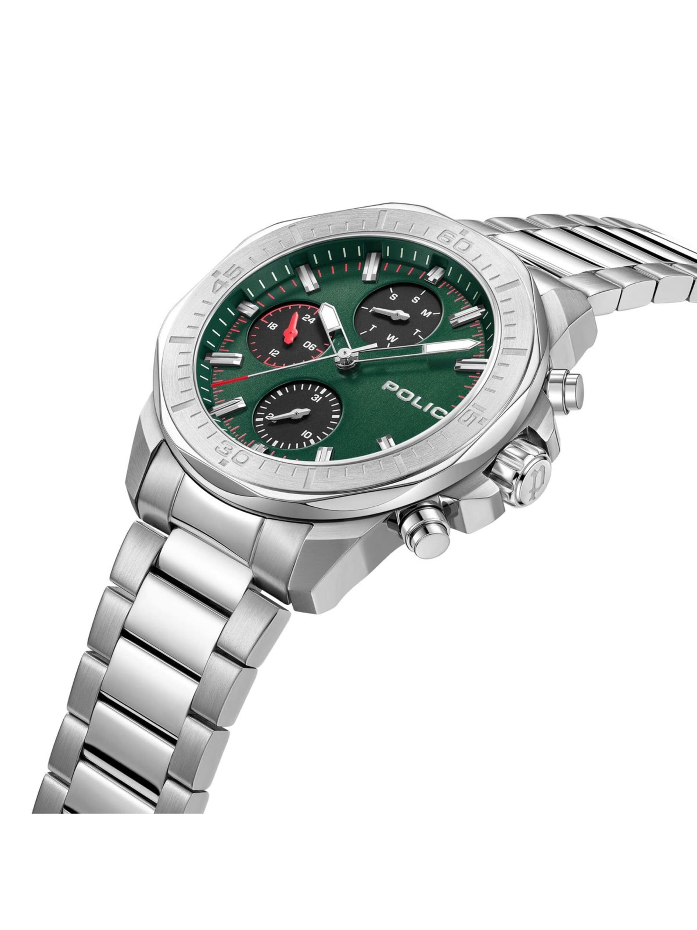 Montre à affichage analogique POLICE en vert