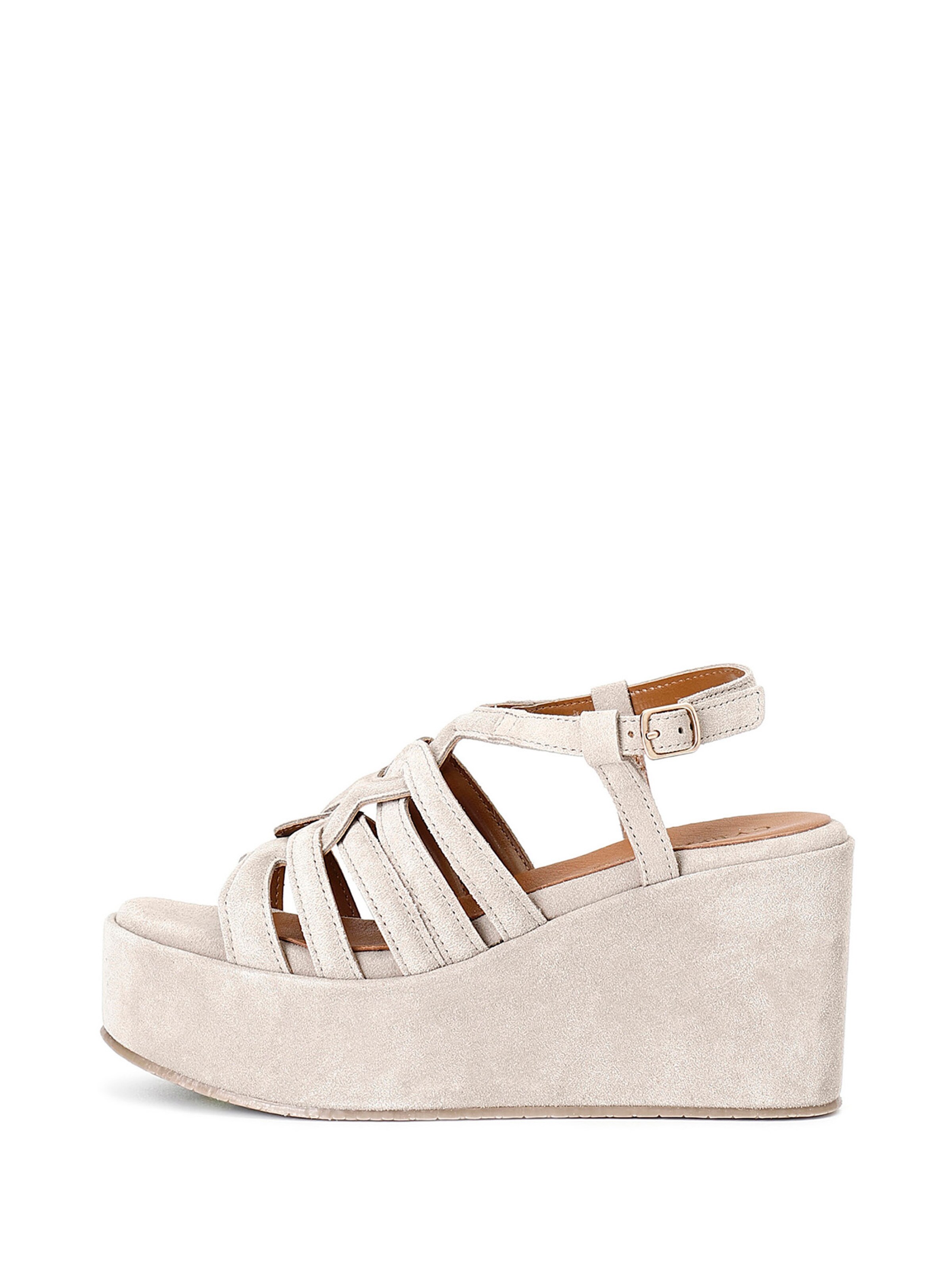 Sandalo di CAFè NOIR in beige: frontale