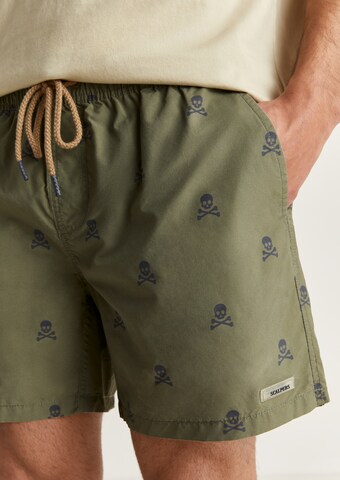 Scalpers Плавательные шорты 'Skull Classic' в Зеленый