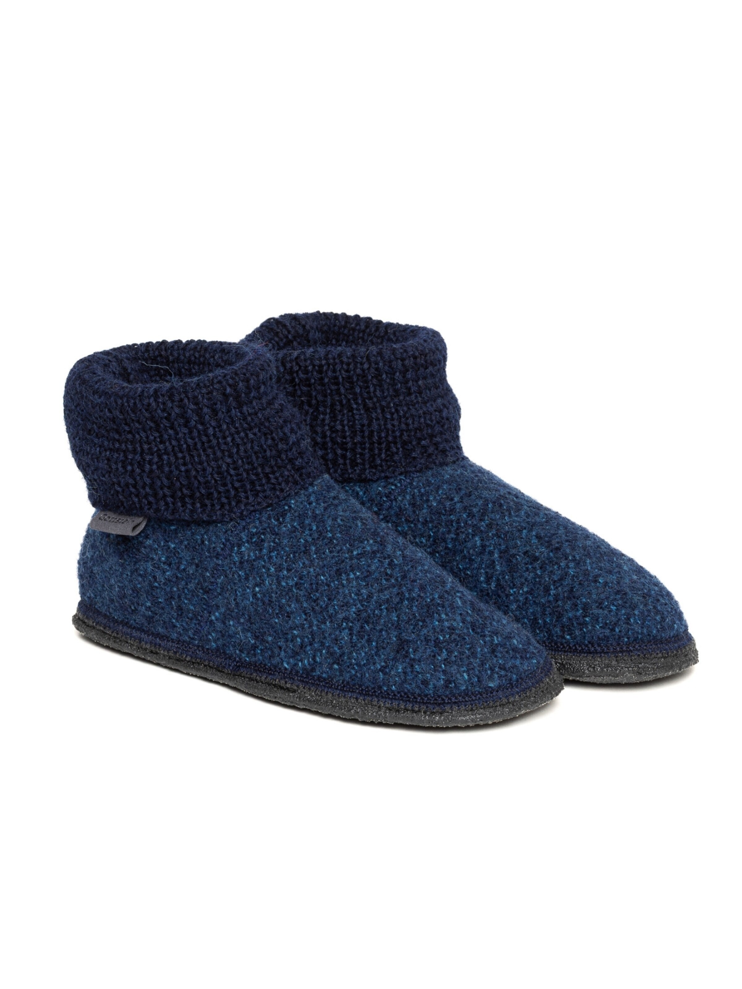Gottstein Slippers 'Hüttenschuhe Wool Venture High' in Blue