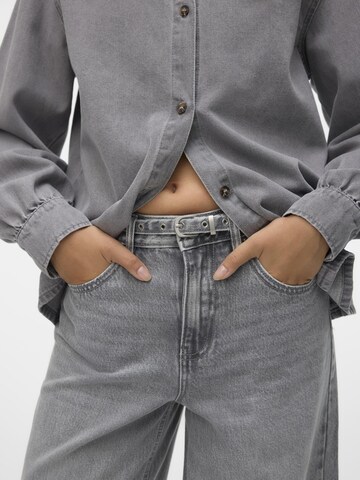 VERO MODA Wide leg Jeans 'ANNET' in Grijs