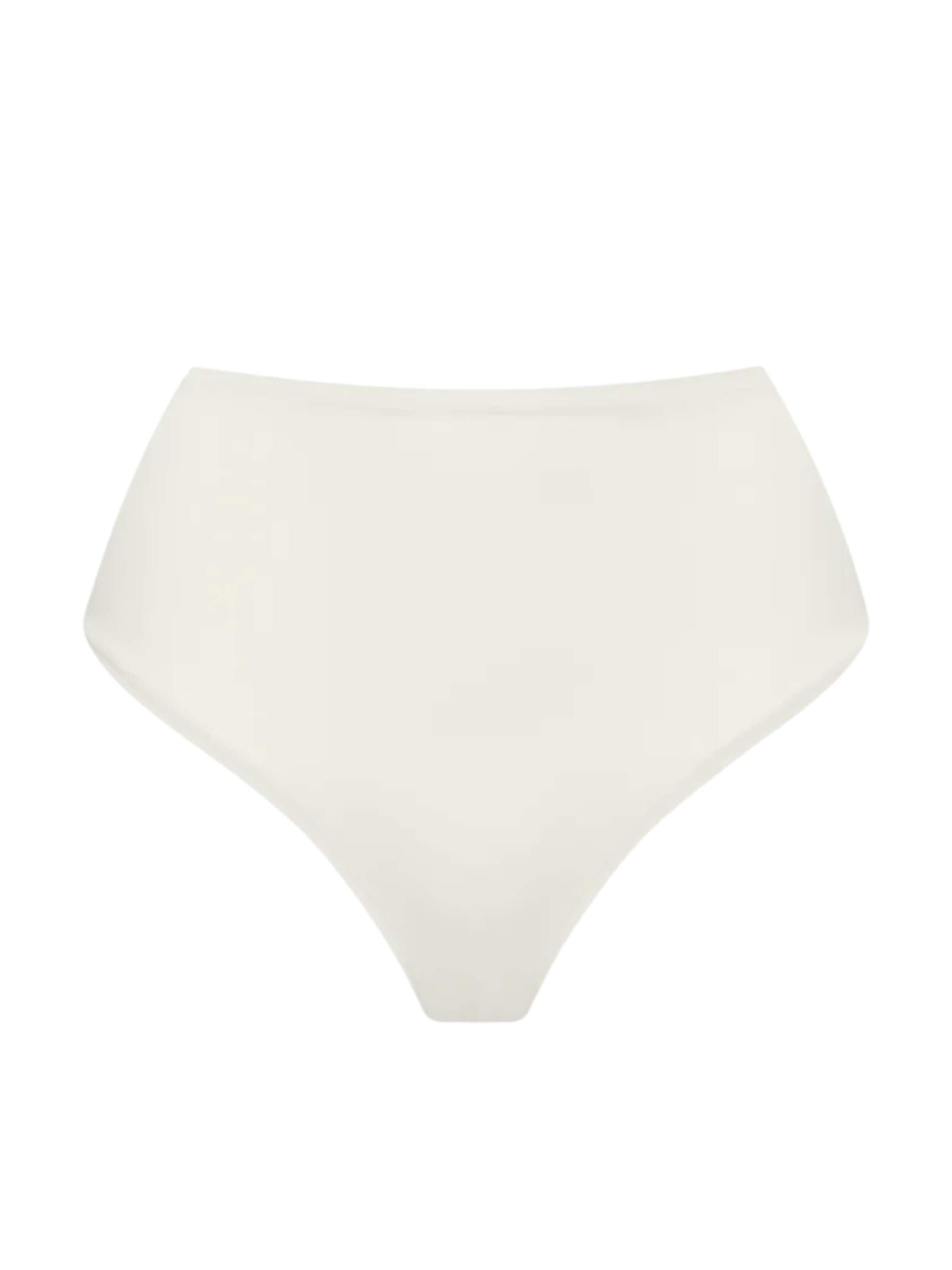 Slip 'Hight-Waist Tanga' cfab (formerly creamy fabrics) en blanc : devant