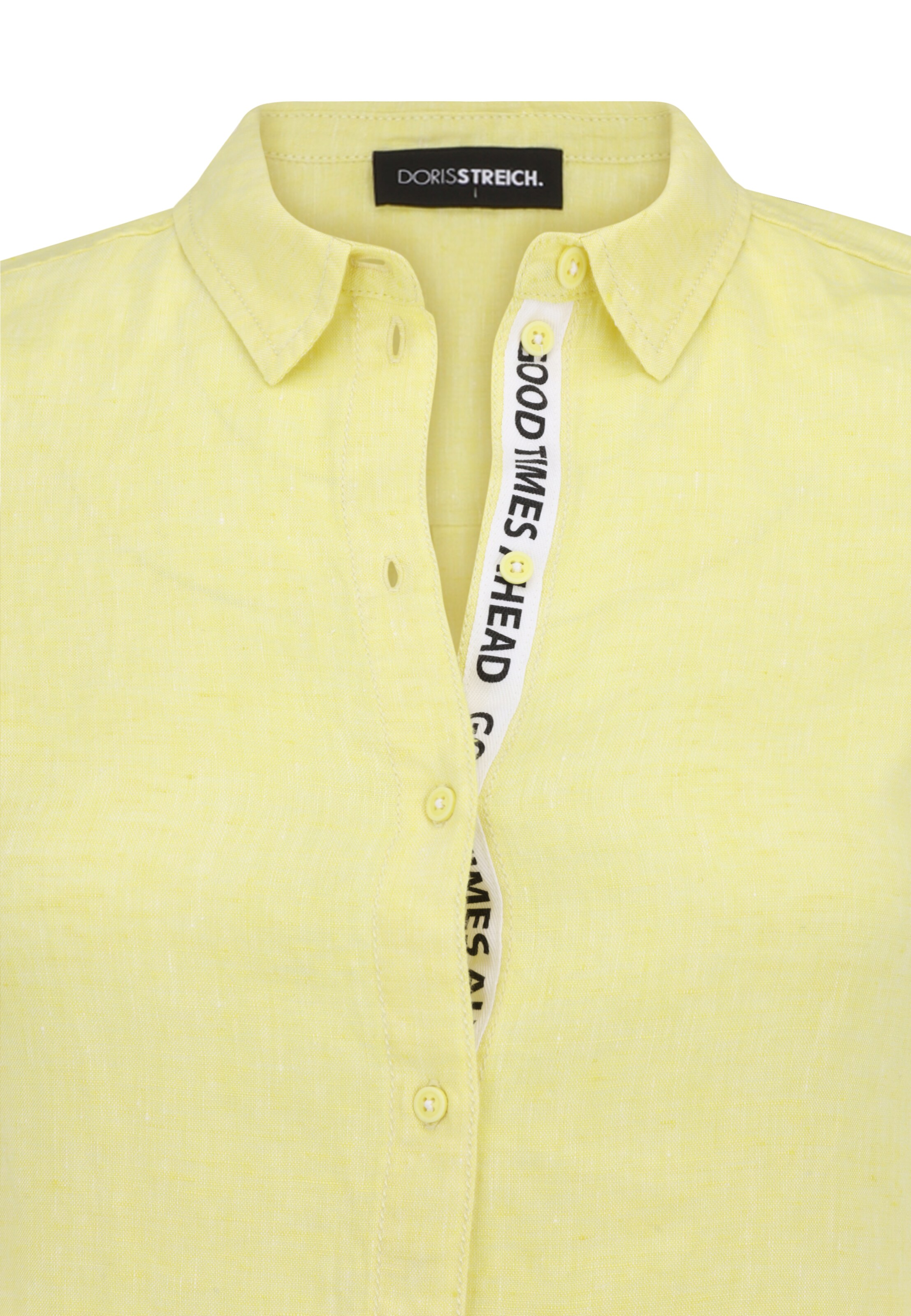 Frauen Große Größen Doris Streich Bluse mit Knopfleiste in Zitrone - SI41033