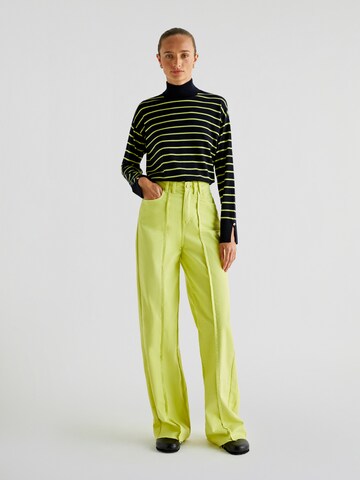 Wide leg Pantaloni di Scalpers in giallo: frontale