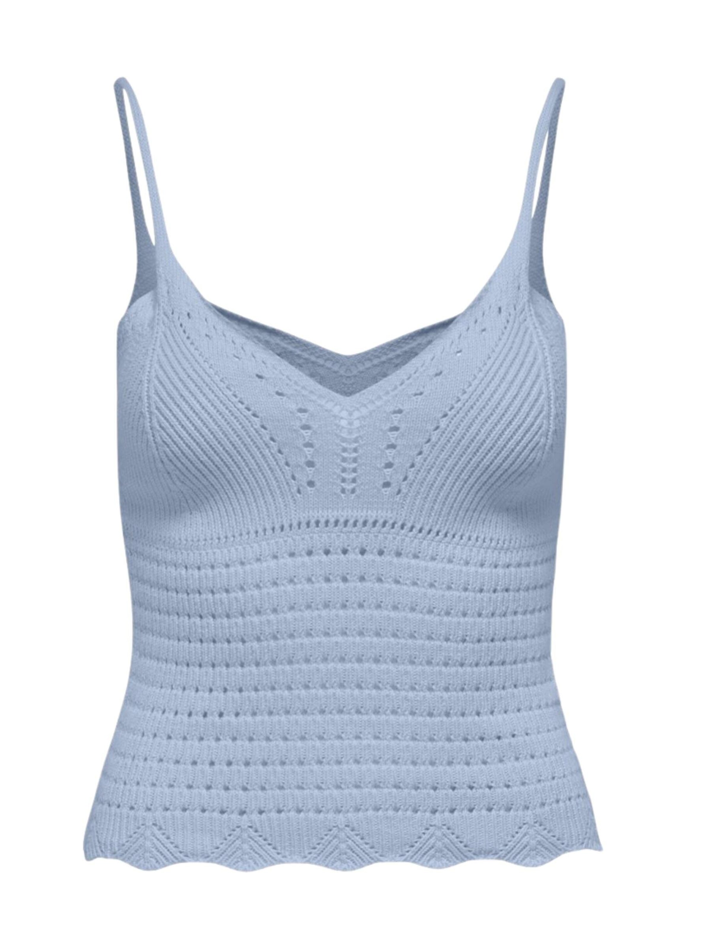 ONLY Top 'ONLY ONLLISON SL TOP KNT canotta'‌‌‌‌ in hellblau, Produktansicht
