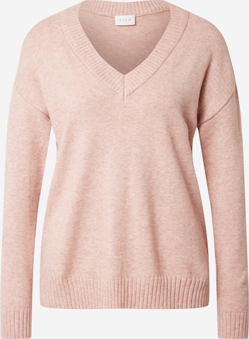 VILA Oversized Sweater in Pink: front