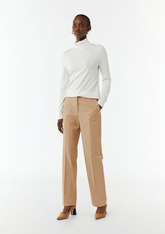 Regular Pantalon à plis COMMA en beige : devant