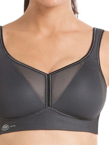 ANITA Bralette Bra 'air control DeltaPad' in Grey
