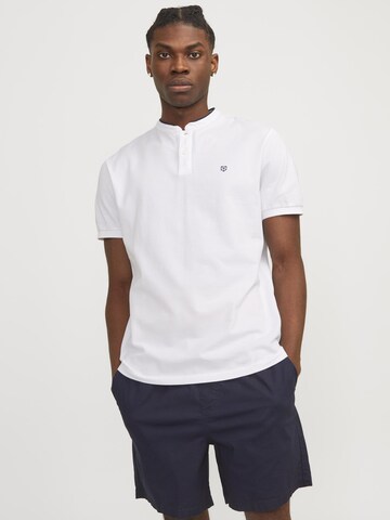 JACK & JONES Poloshirt 'BLASAINZ MAO' in Weiß: predná strana