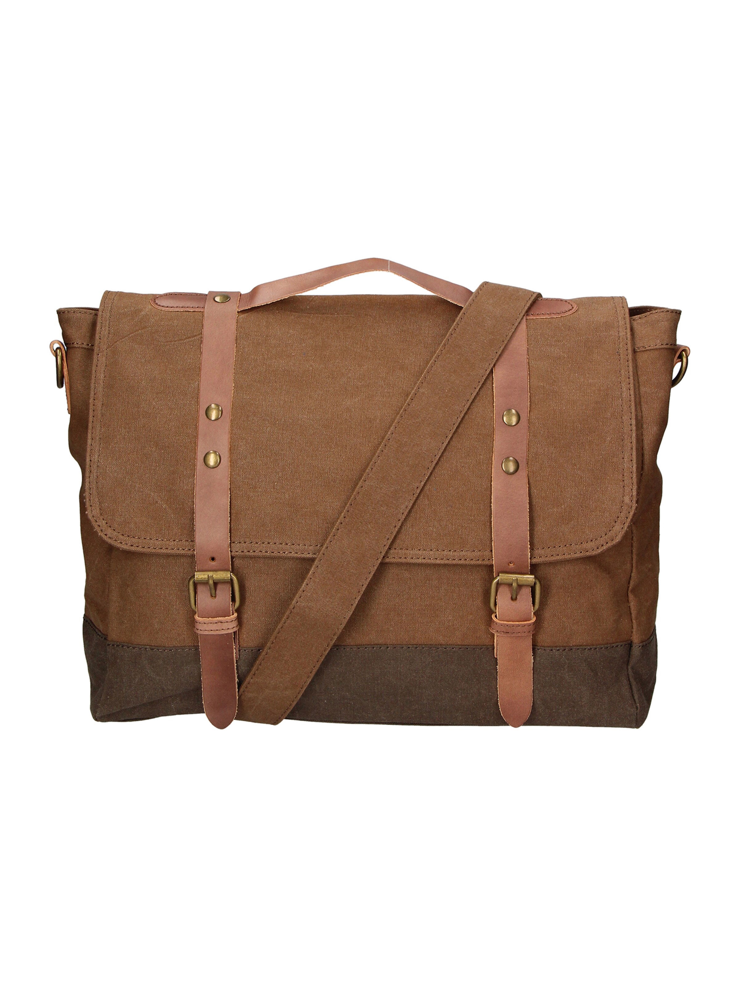 Borsa messenger di Gave Lux in marrone: frontale