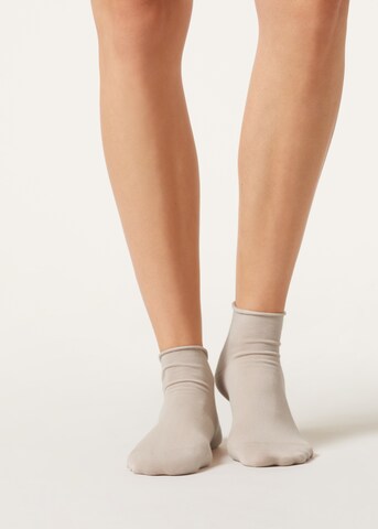 CALZEDONIA Socks in Beige: front