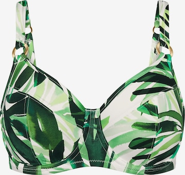 TRIUMPH Minimizer Bikinitop ' Red Label Summer Palm ' in Groen: voorkant