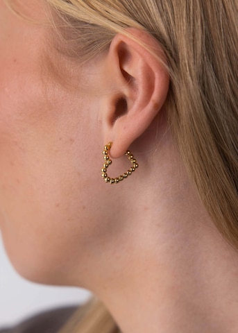 PURELEI - Brincos 'Bubble Heart' em ouro