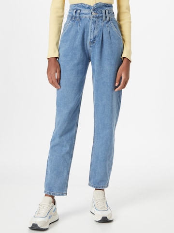 Dorothy Perkins Regular Pleated Jeans in Blue: front