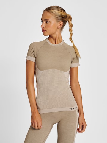 T-shirt fonctionnel Hummel en gris : devant