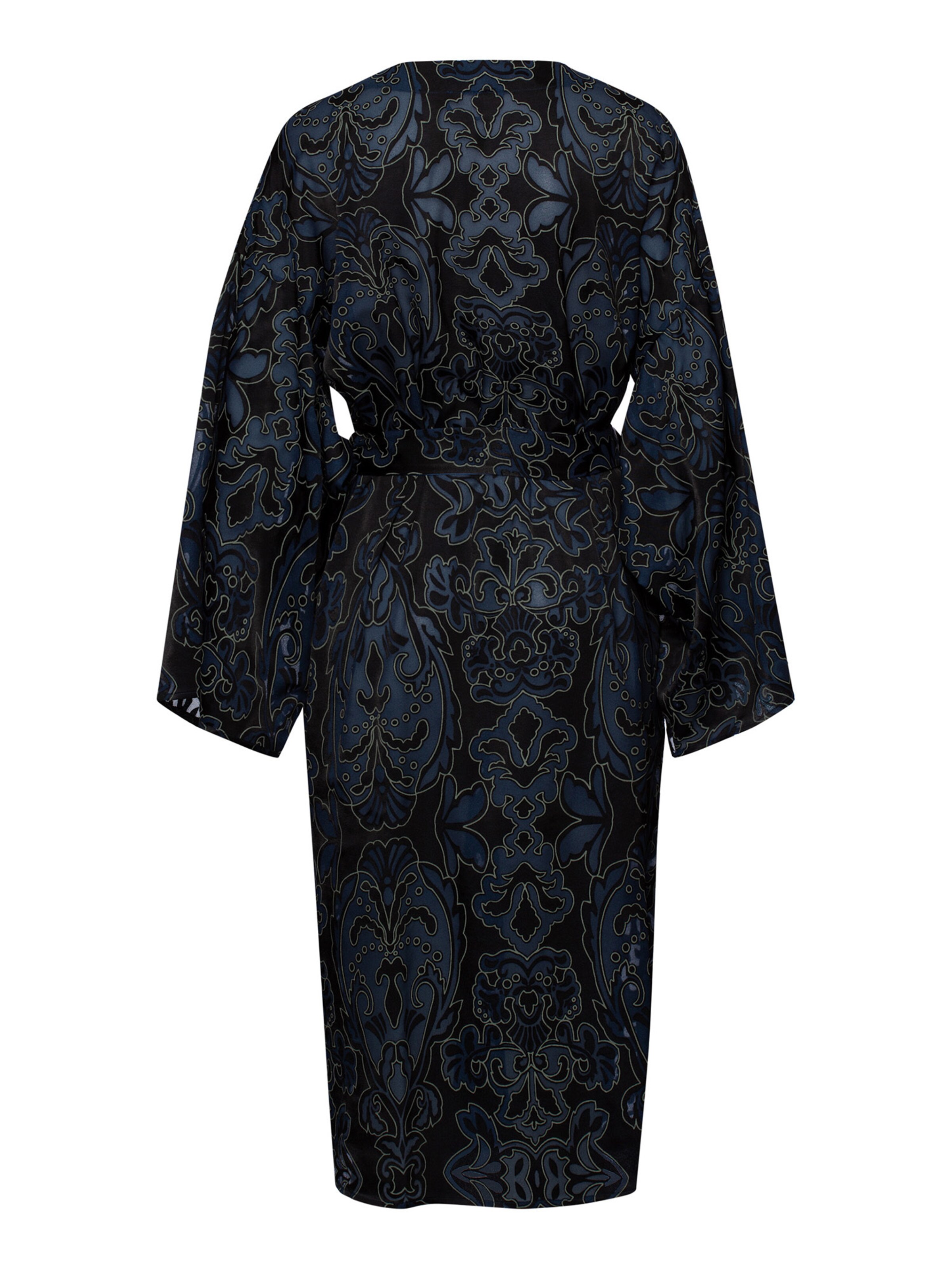 Hanro Morgenmantel ' Marlene ' in Schwarz