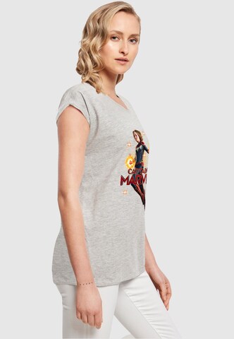 ABSOLUTE CULT Shirt 'Captain Marvel - Carol Danvers' in Grijs