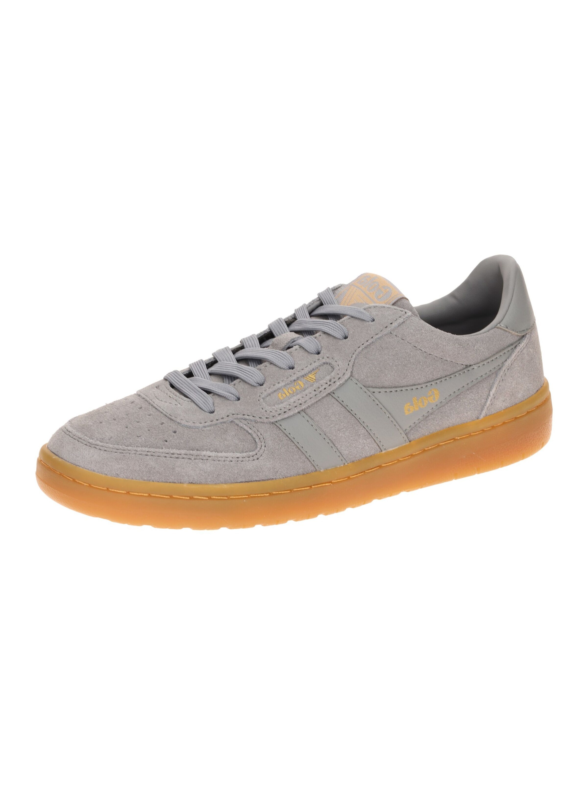 Gola Lace-Up Shoes 'Gola Hawk Suede Schuhe Sneakers grau cement Damen CLB571' in Grey: front