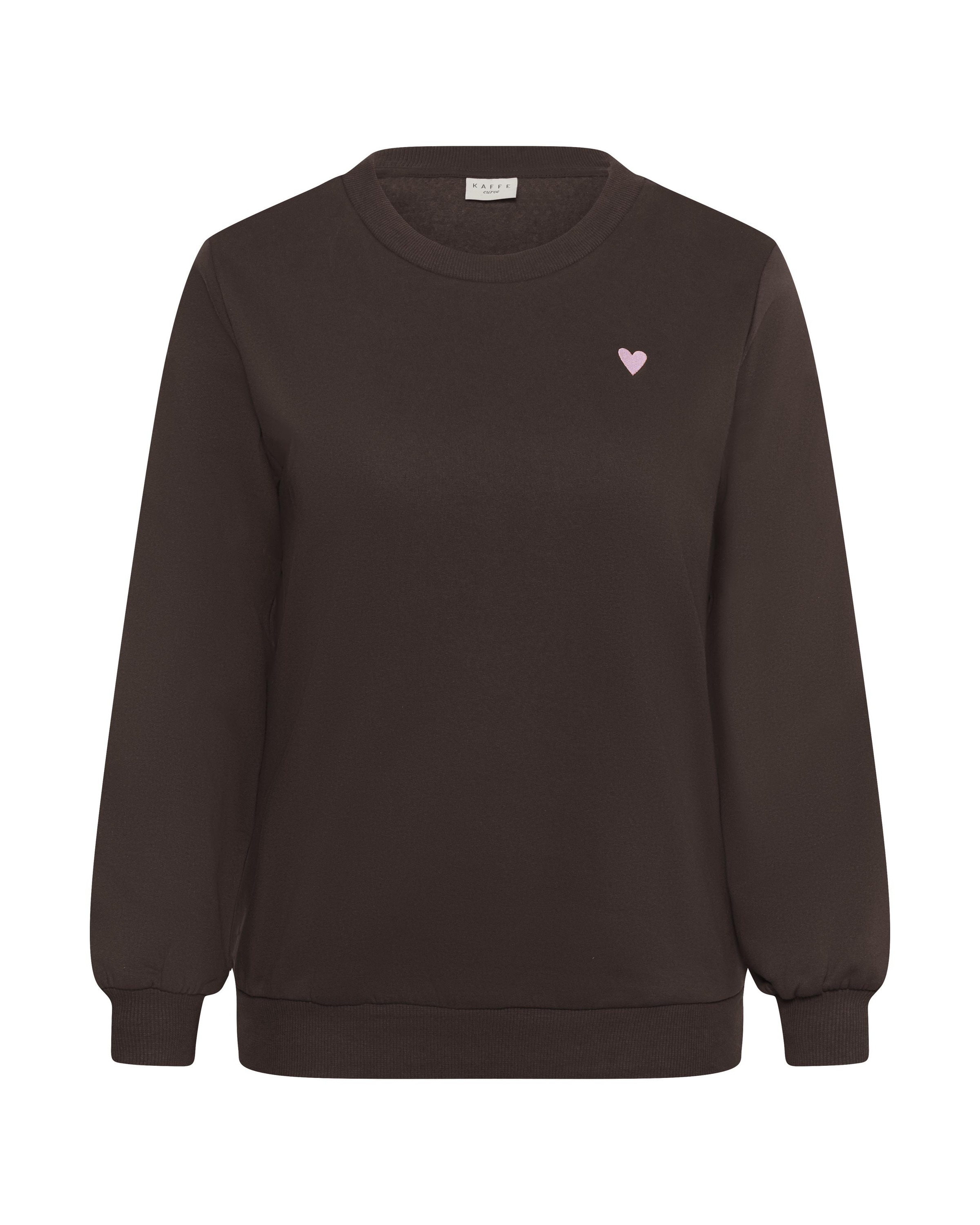 KAFFE CURVE Pullover 'KClia' in Braun: Vorderseite