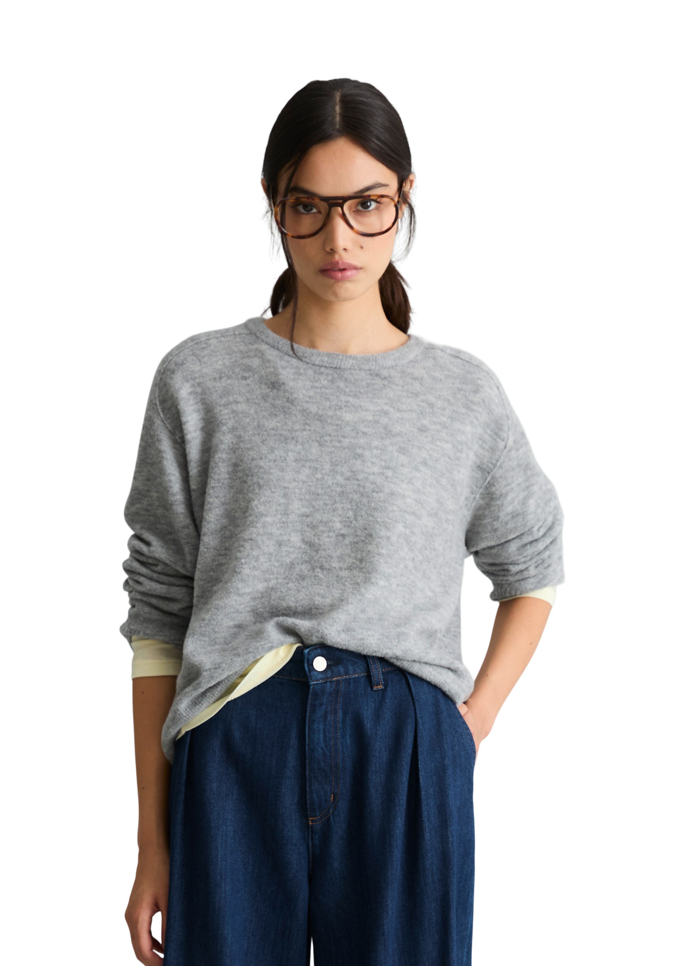 Marc O'Polo DENIM Pullover in Grau: Vorderseite