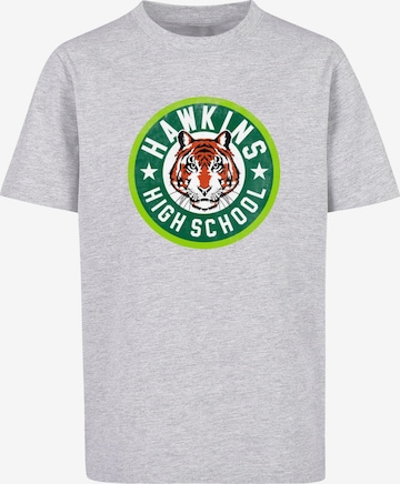 ABSOLUTE CULT Shirt 'Stranger Things - Hawkins Tiger' in Grey: front