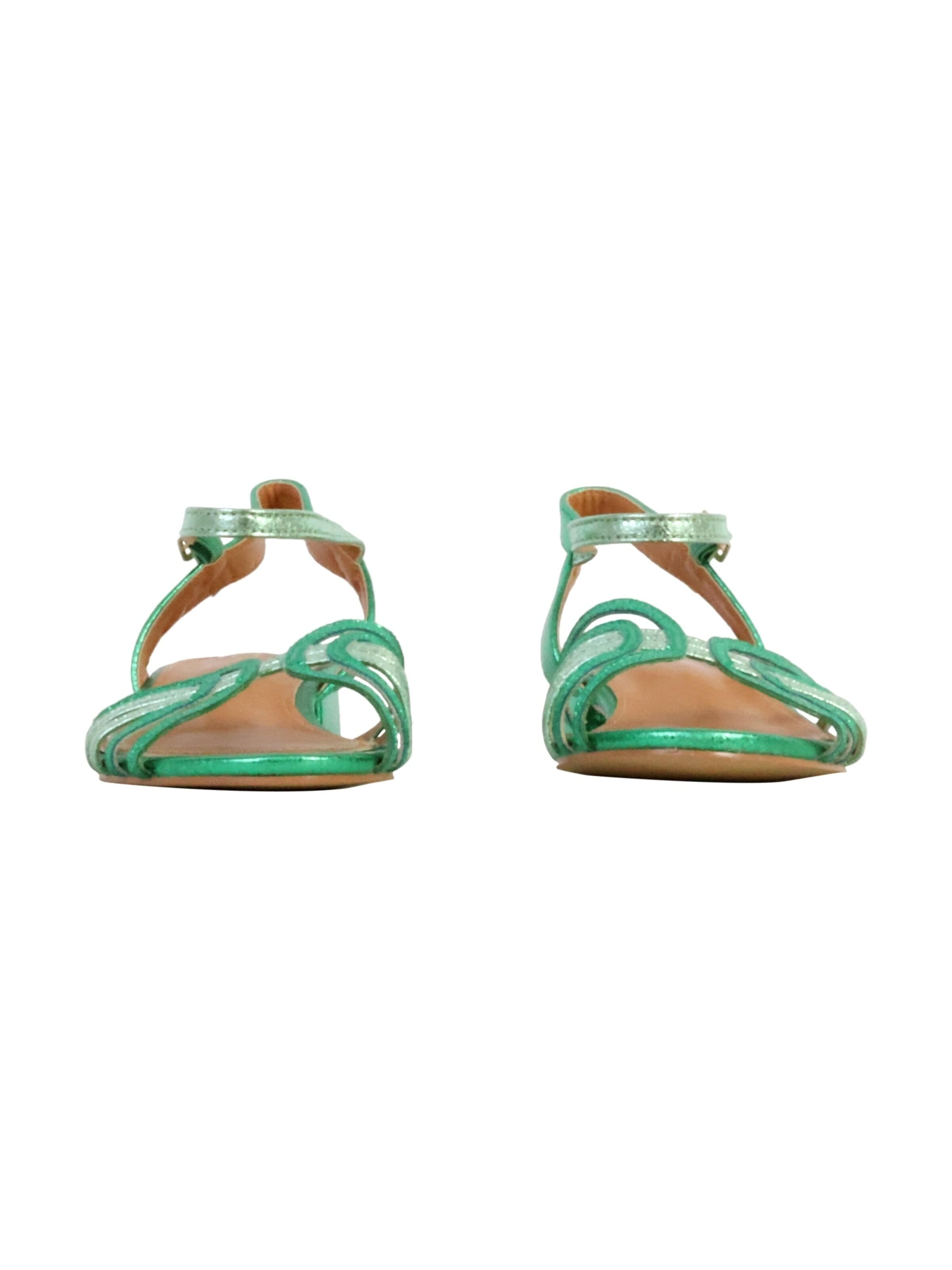 POTI PATI Sandały 'Supermodische Riemchensandalen' w kolorze zielony