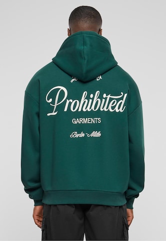 Sweat-shirt Prohibited en vert : devant