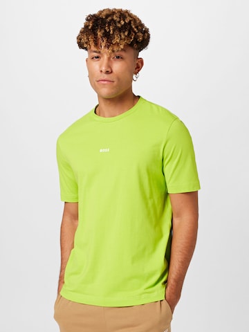 BOSS Orange Shirt 'Tchup' in Green: front