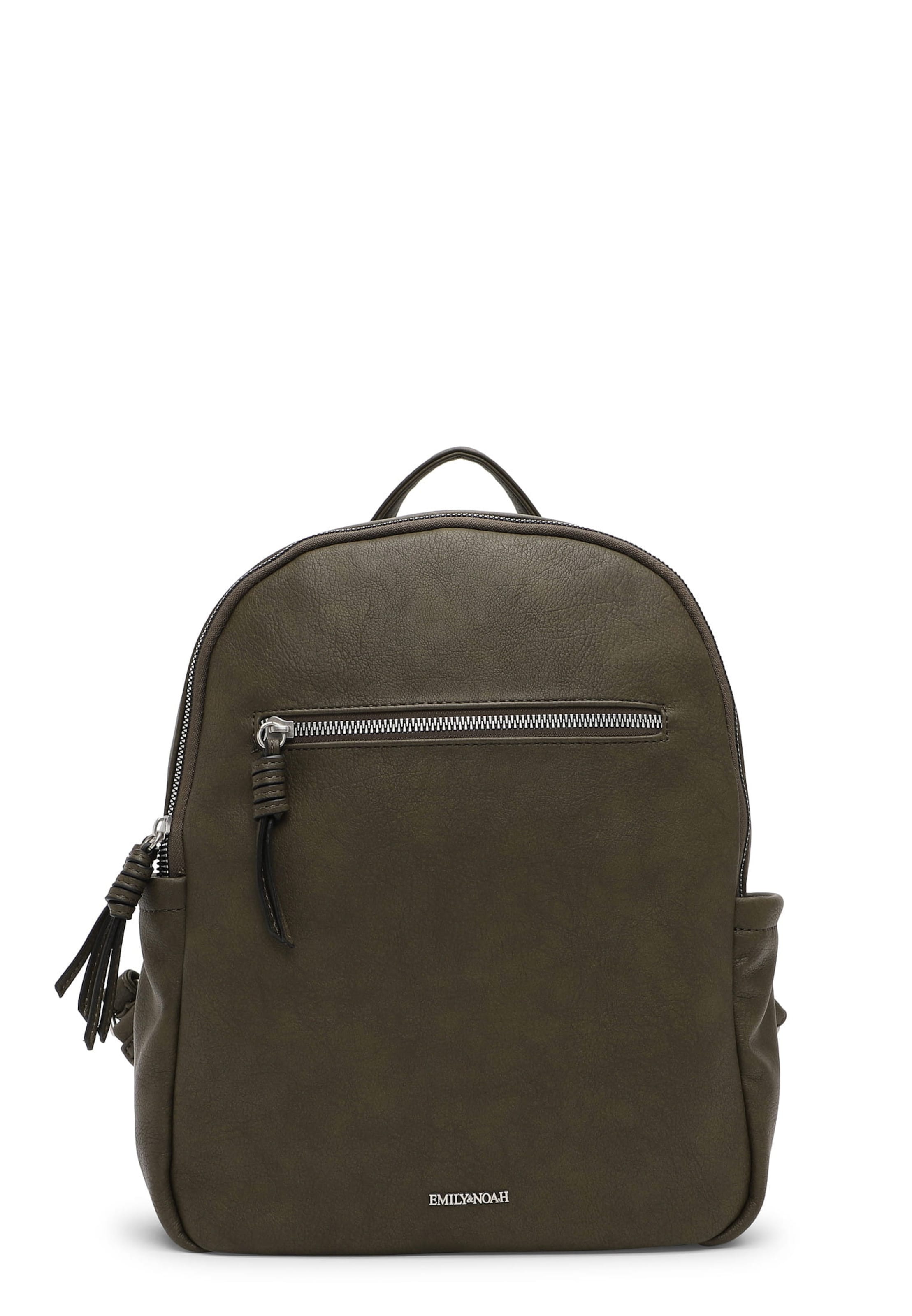Zaino '  Ludwine ' di Emily & Noah in verde: frontale